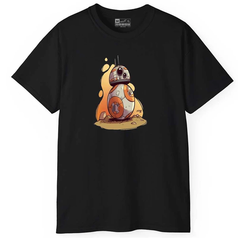 تی شرت آستین کوتاه مردانه پاد آفرین مدل اسپرت طرح ربات کد 01143