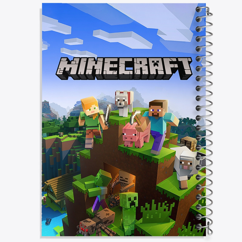 دفتر مشق 100 برگ خندالو طرح ماینکرافت (Minecraft) کد F2419