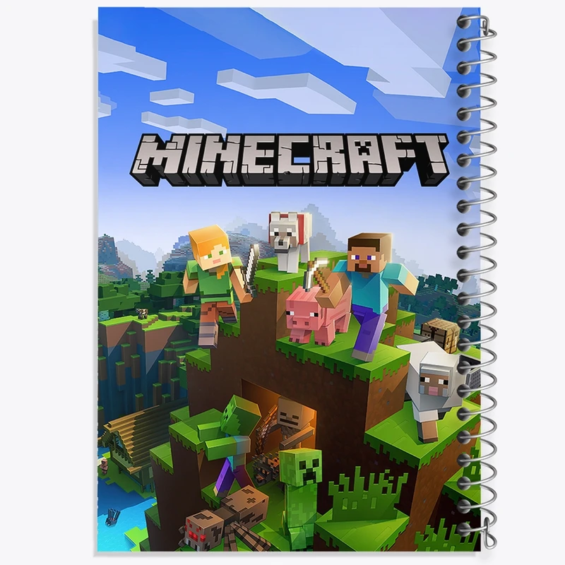 دفتر نقاشی 50 برگ خندالو طرح ماینکرافت (Minecraft) کد F2419