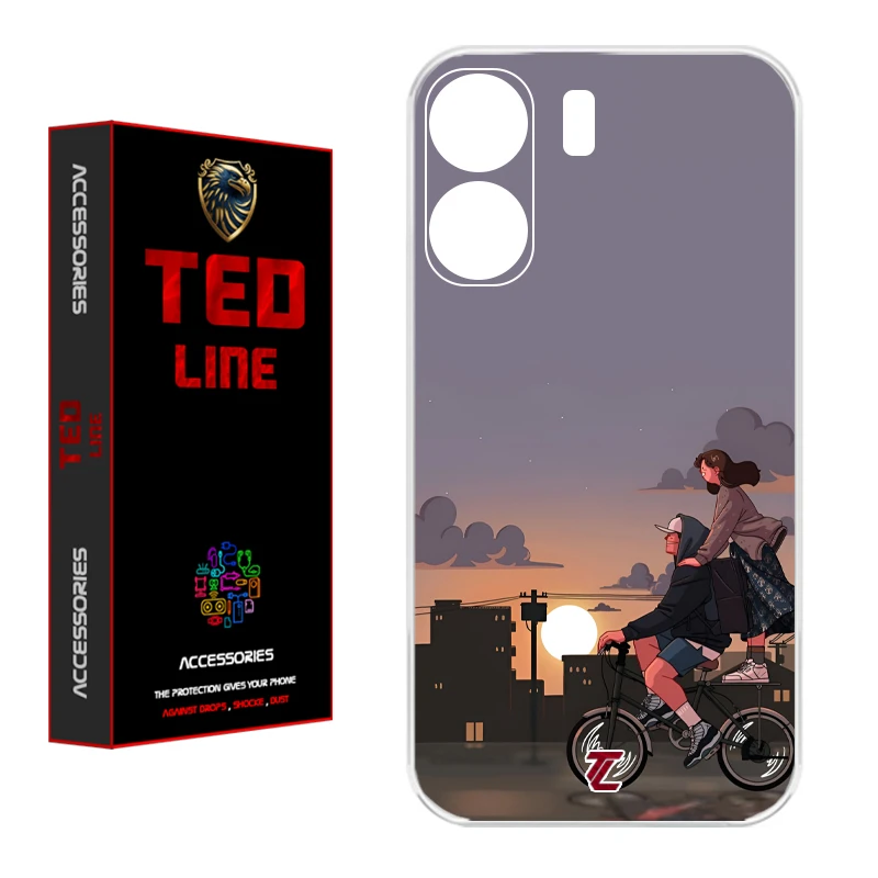 کاور تدلاین طرح عاشقانه کد 1215 مناسب برای گوشی موبایل شیائومی Redmi 13C / Poco C65