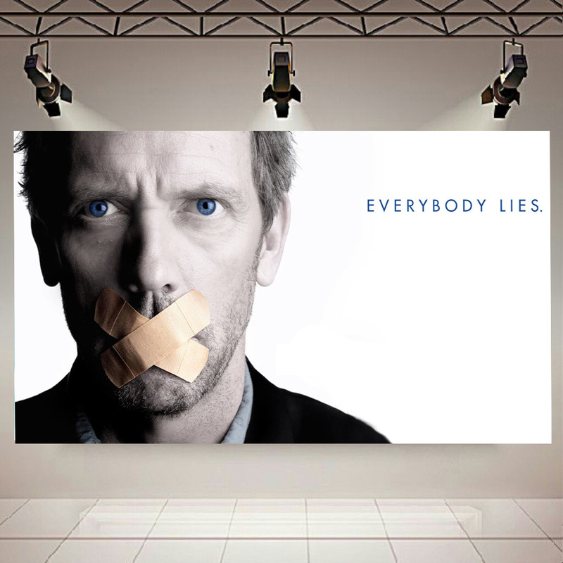 پوستر طرح دکتر هاوس مدل EVERYBODY LIES کد AGC1880