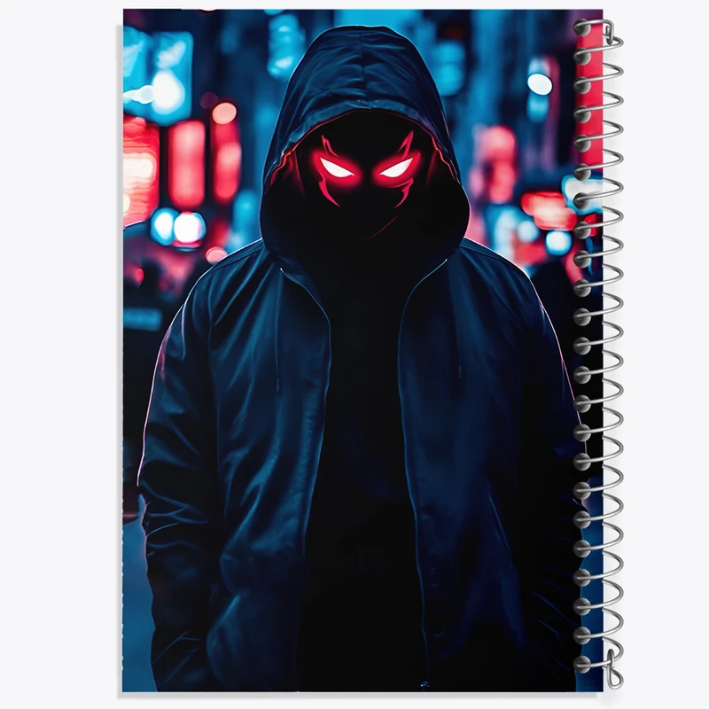 دفتر ژورنال نویسی 50 برگ خندالو مدل نقطه ای طرح هکر کد F7805