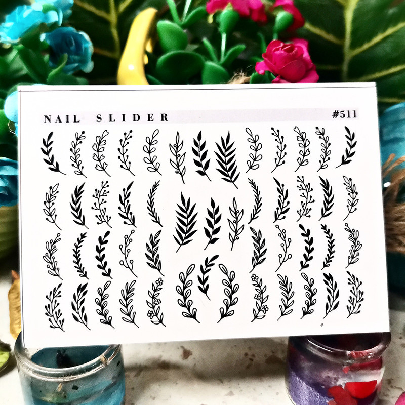 استیکر طراحی ناخن مدل خوشه گندم کد 511