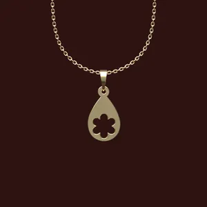 گردنبند طلا 18 عیار زنانه مدوپد مدل هندسی کد X2-1-1244