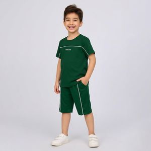 ست تی‌شرت آستین کوتاه و شلوارک راحتی پسرانه مادر مدل ENZO