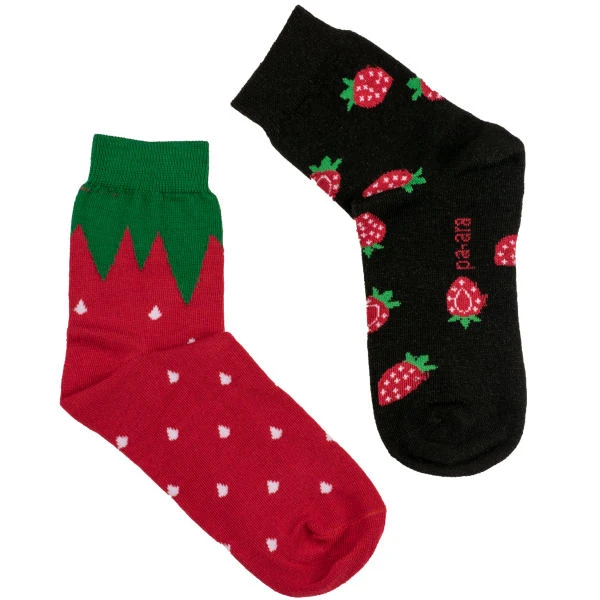 جوراب زنانه مدل توت فرنگی