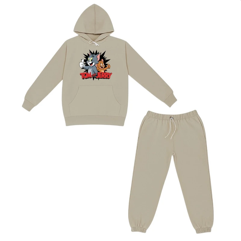 ست هودی و شلوار راحتی بچگانه مدل تام و جری کد p2 