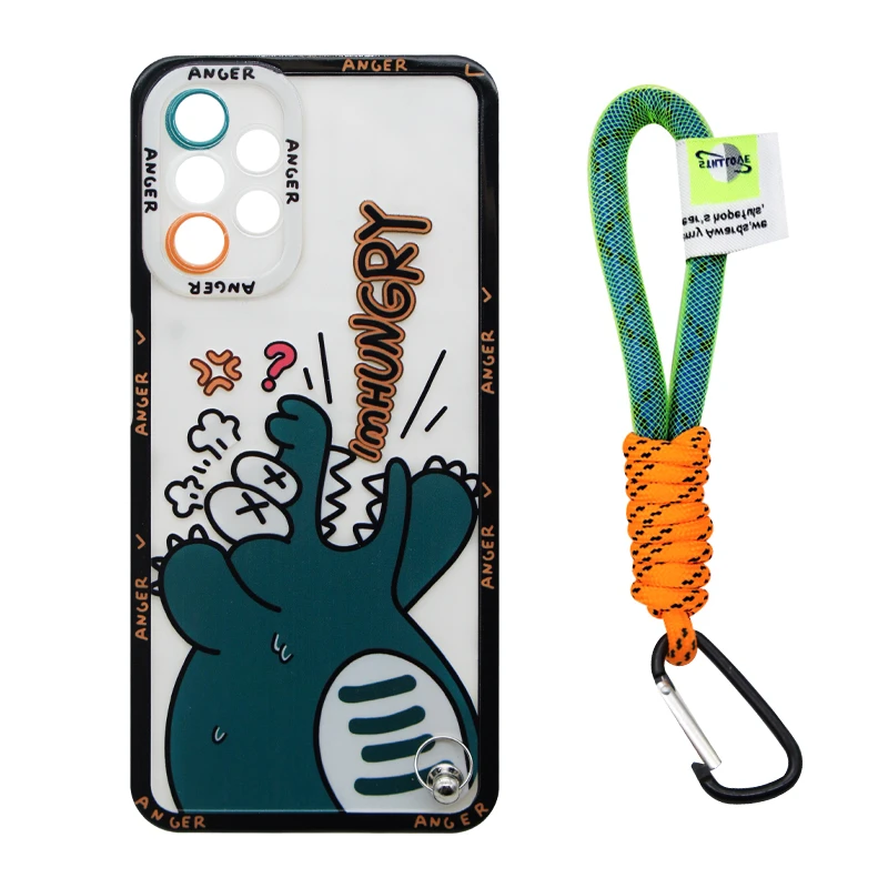 کاور مدل Hungry Croco مناسب برای گوشی موبایل سامسونگ Galaxy A13 4G به همراه بند آویز