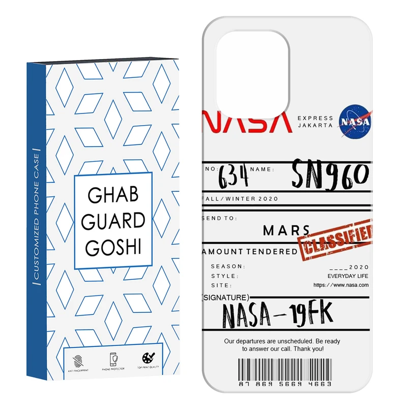 کاور قاب گارد گوشی طرح ناسا کد Dimo-192 مناسب برای گوشی موبایل شیائومی Redmi 12