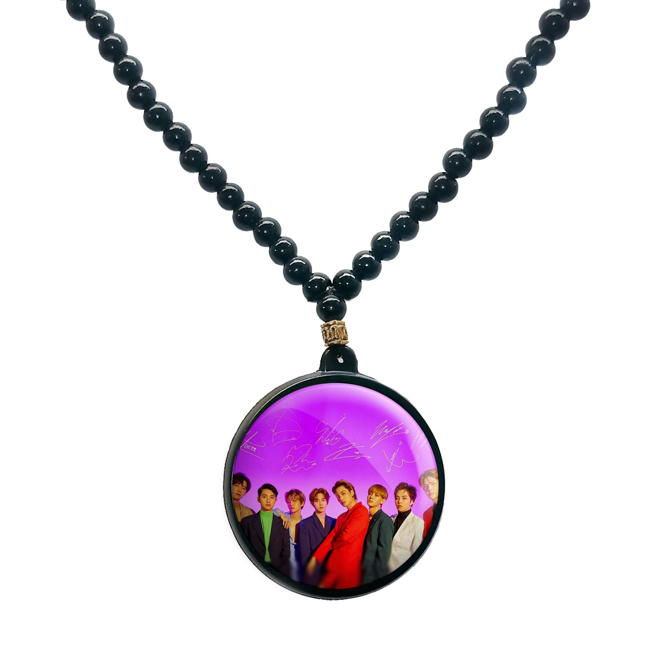 گردنبند پرمانه طرح exo کد pmd.14207 مدل دو طرفه