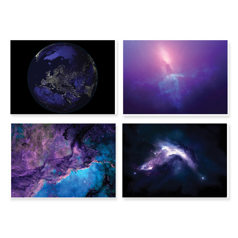 پوستر طرح فضا کد A-1991 مجموعه 4 عددی