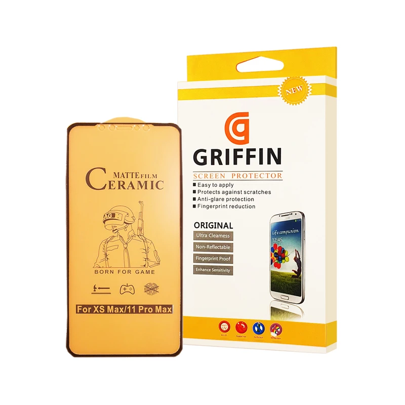 محافظ صفحه نمایش سرامیکی مات گریفین مدل FLCRM GN mo مناسب برای گوشی موبایل اپل iPhone 11 Pro Max