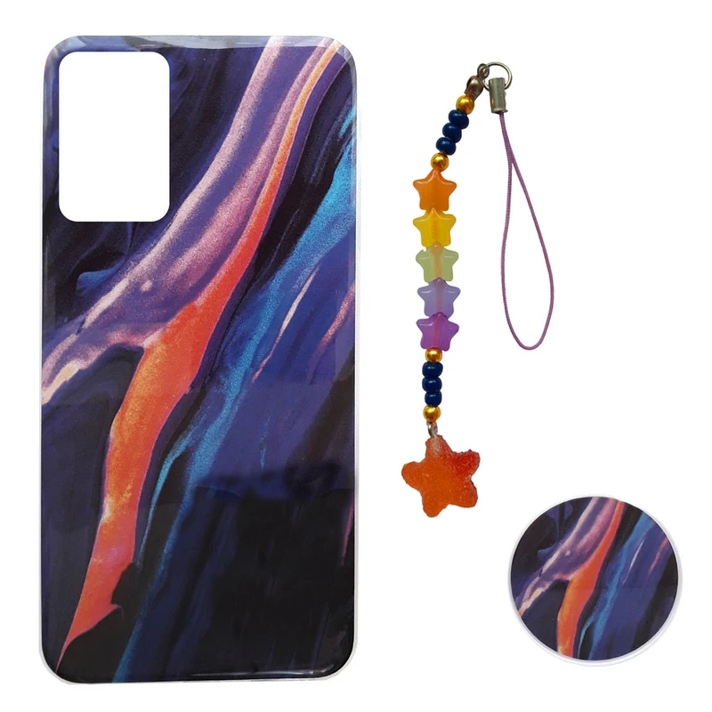 کاور کد A5383 مناسب برای گوشی موبایل سامسونگ Galaxy A32 4G به همراه پایه نگهدارنده و بند آویز