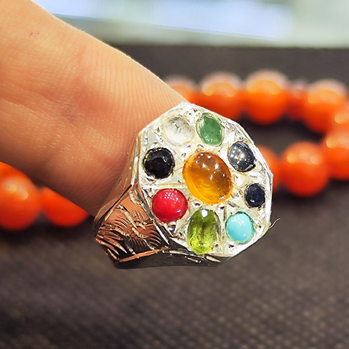 انگشتر نقره مردانه مدل جواهر کد 5233