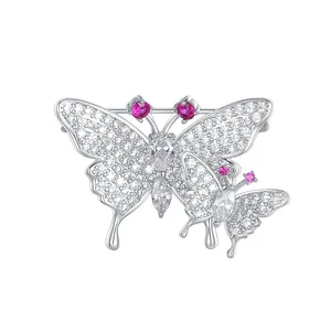 سنجاق سینه زنانه گالری شمرون مدل پروانه کد BRC135S0