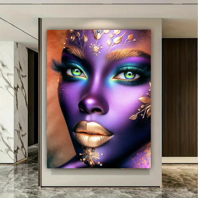 پوستر پارچه ای طرح مخمل آرایشگاه زنانه مدل میکاپ آرت کد PY510