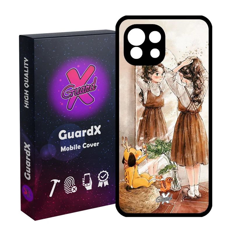 کاور گارد ایکس طرح Girl مدل Glass10306 مناسب برای گوشی موبایل شیائومی Mi 11 Lite
