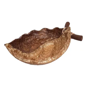 ظرف دکوری مدل پاپیه ماشه طرح برگ