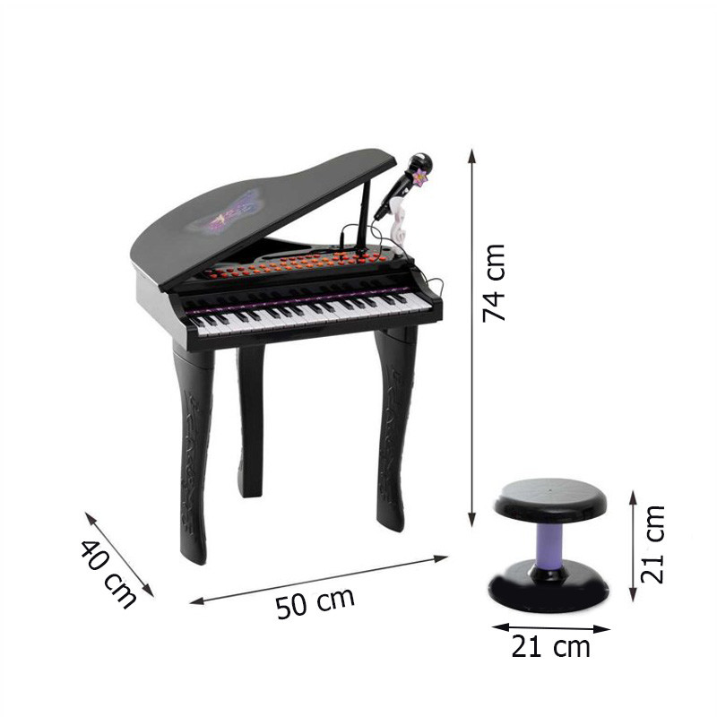 اسباب بازی موزیکال مدل پیانو پایه دار و میکروفون کد 88022