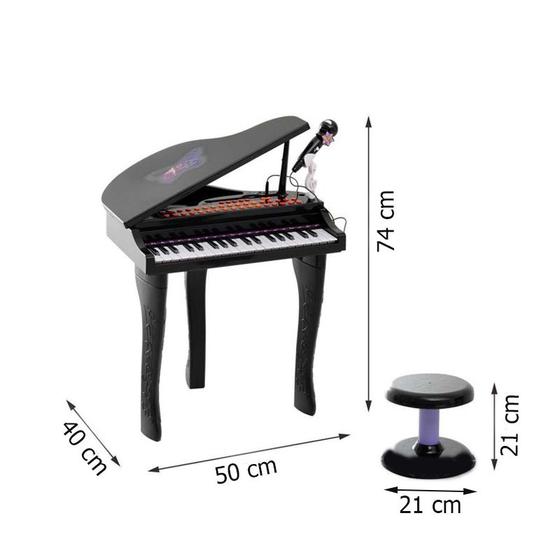 اسباب بازی موزیکال مدل پیانو پایه دار و میکروفون کد 88022 -  - 7
