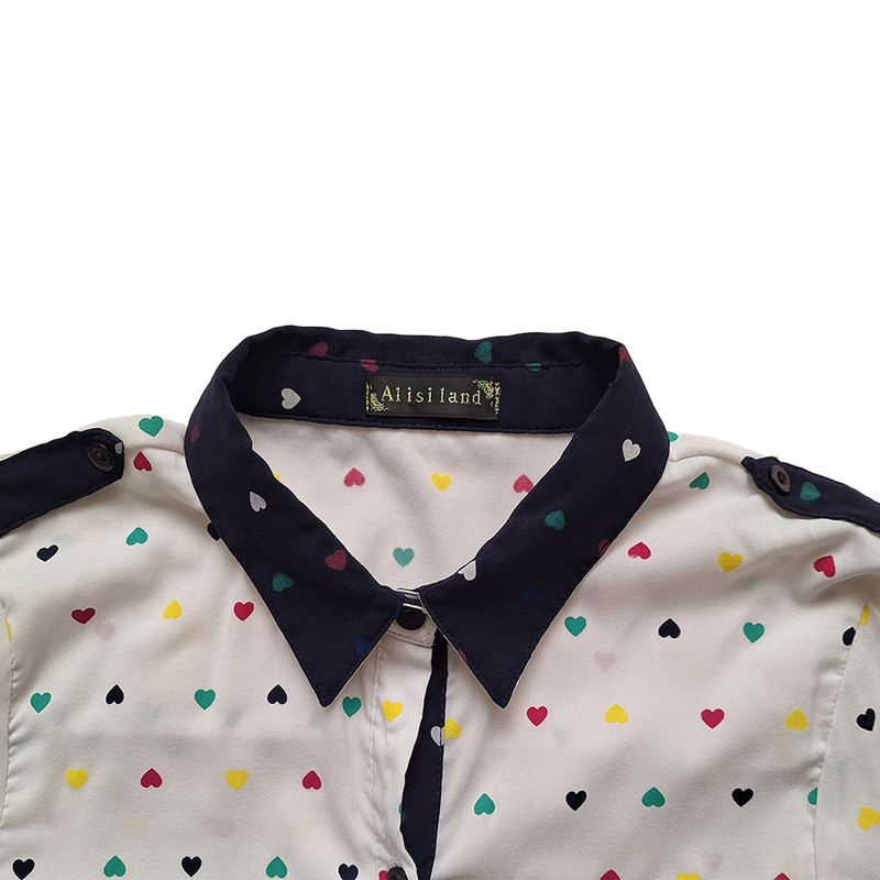 شومیز آستین بلند زنانه مدل قلب رنگی