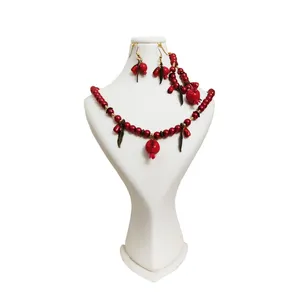 نیم ست زنانه مدل مرواریدی یلدایی انار