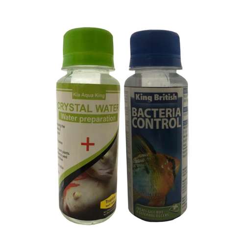 محلول شفاف کننده آب آکواریوم مدل BS-12 حجم 120 میلی لیتر به همراه محلول باکتری ساز آکواریوم