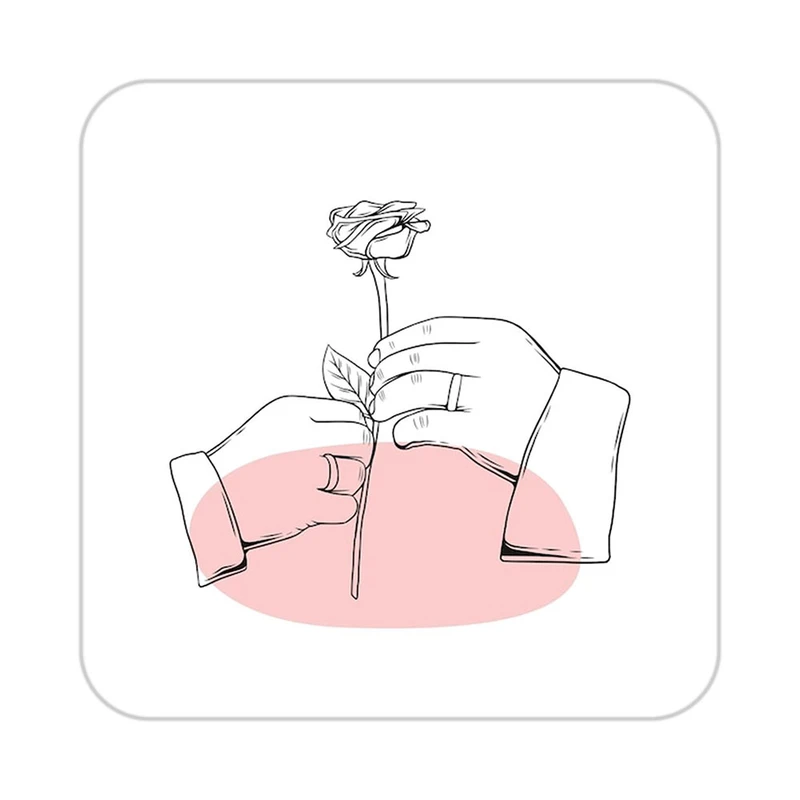 زیر لیوانی کاکتی طرح عاشقانه مدل mp37662