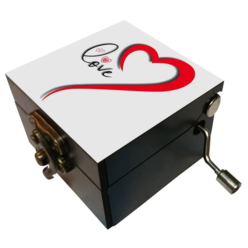 جعبه موزیکال مدل هندلی طرح عشق love قلب کد 3043