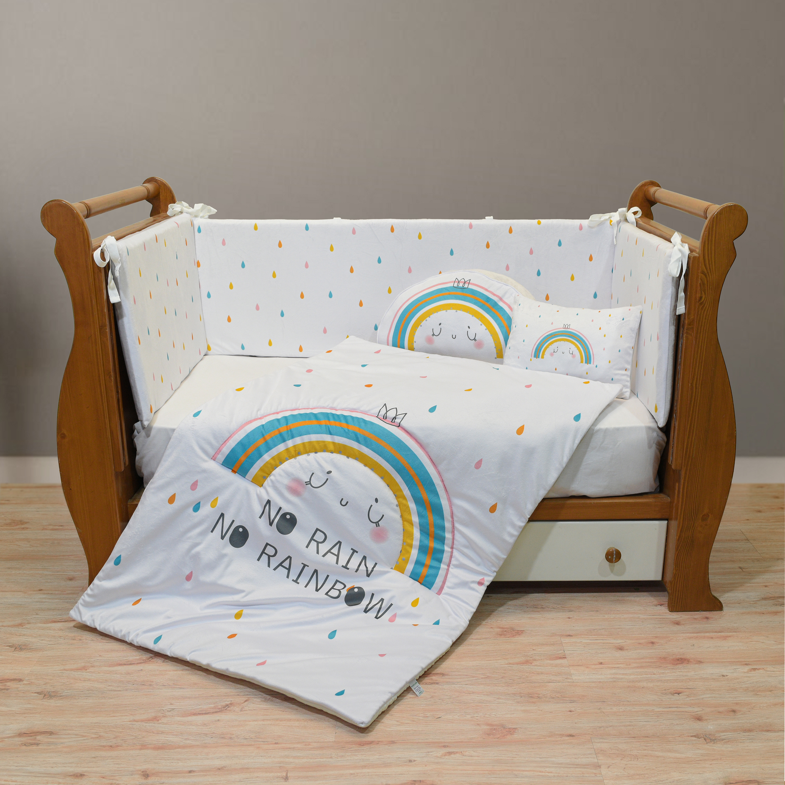 سرویس خواب 7 تکه کودک مامزکیوتی مدل RAIN BOW-SK80