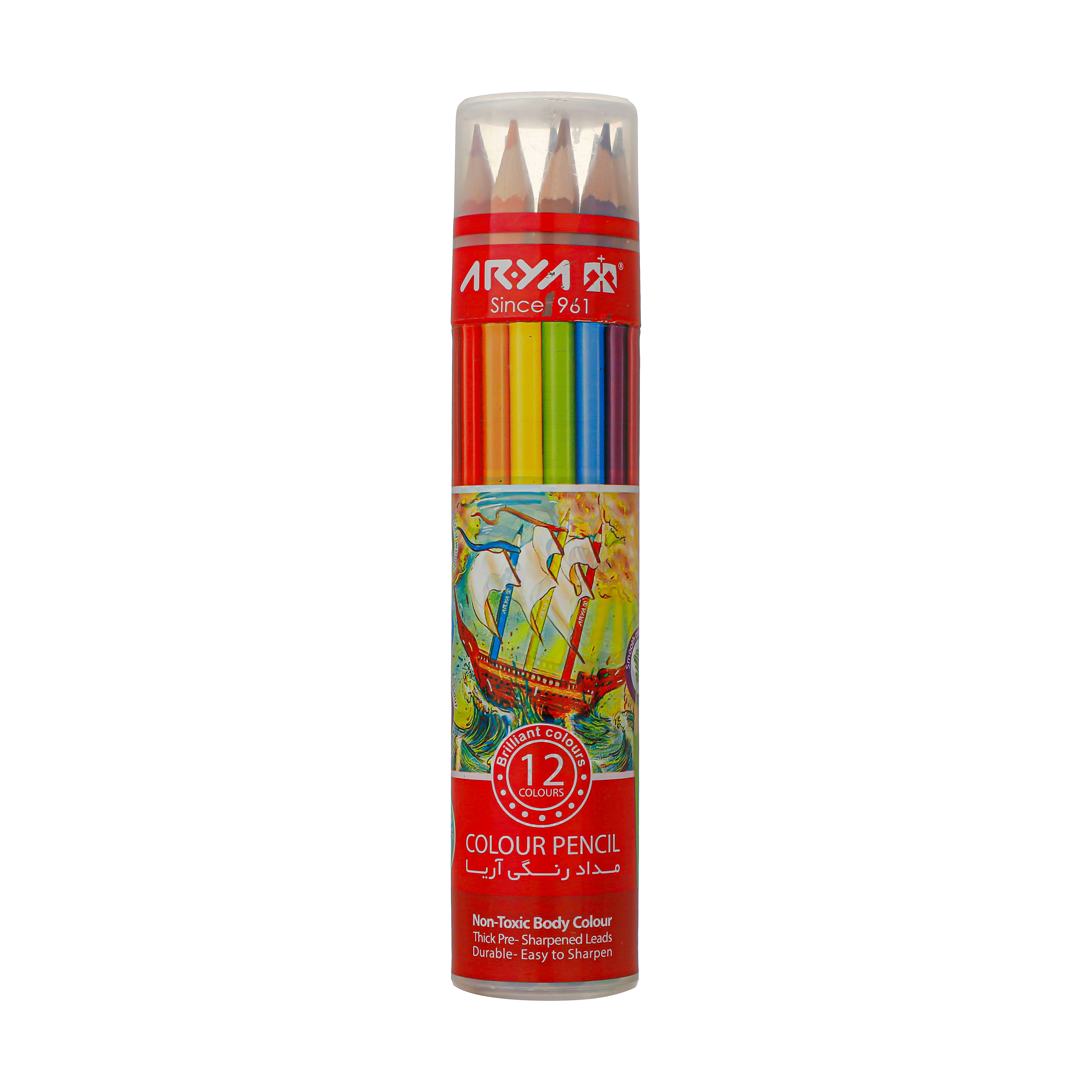 نکته خرید - قیمت روز مداد رنگی 12 رنگ آریا مدل AR3054 کد 138130 خرید