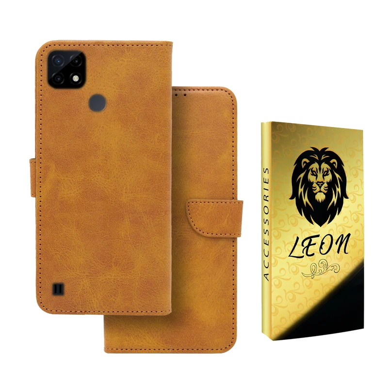 کیف کلاسوری لئون مدل Bors Oro مناسب برای گوشی موبایل ریلمی C21