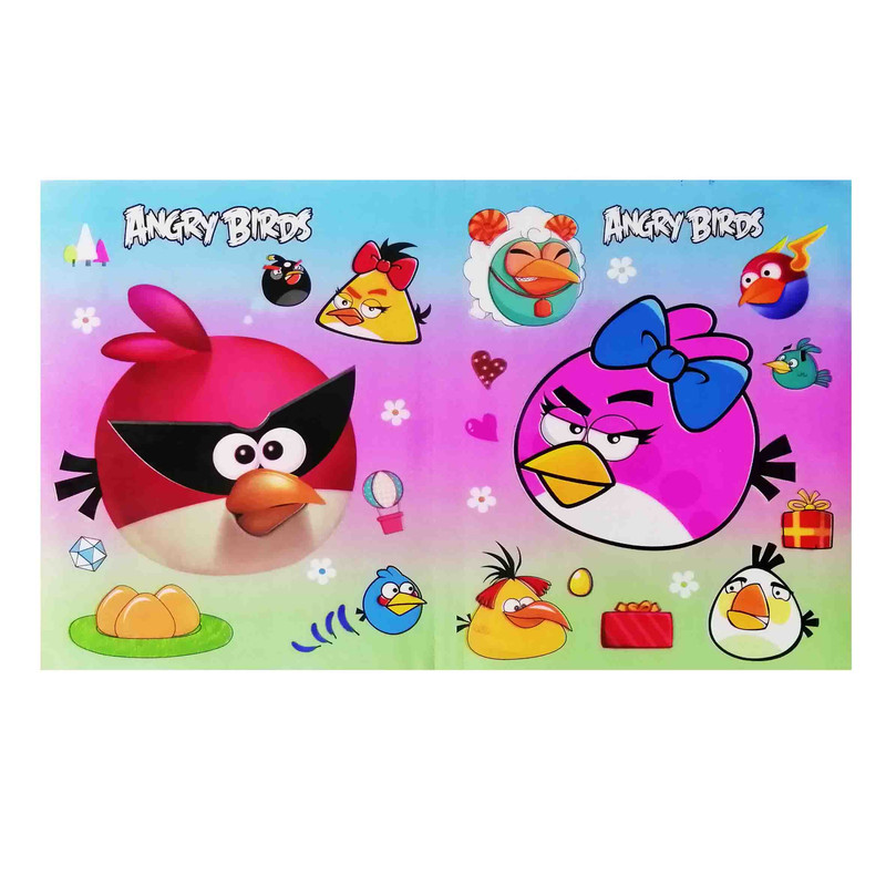 جلد کتاب مدل چسبی طرح ANGRY BIRD  بسته 2 عددی