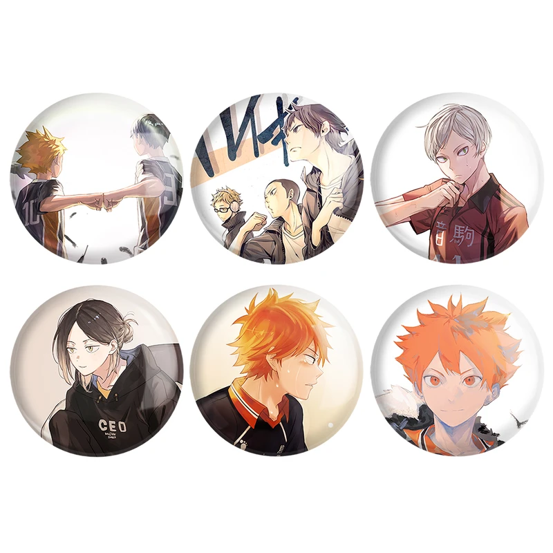 مگنت خندالو طرح انیمه هایکیو Haikyu کد 980B مجموعه 6 عددی