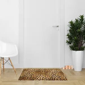 پادری مدل سه لایه رویه مخمل طرح پلنگی کد S402 سایز 75x45 سانتی متر