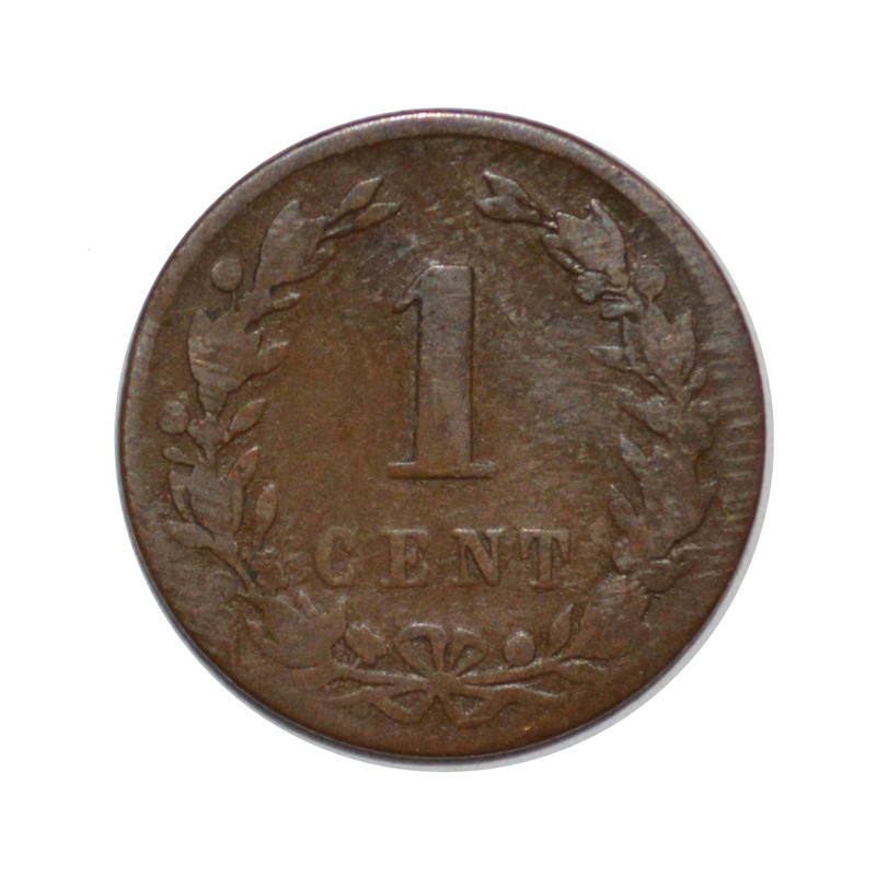 سکه تزیینی طرح کشور هلند مدل یک سنت 1878 میلادی 