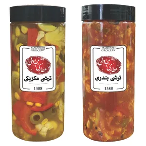  ترشی مکزیکی و ترشی بندری مجذوبی - 1500 گرم بسته 2 عددی