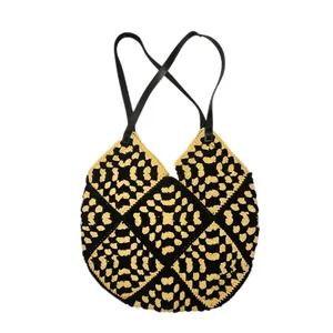 کیف بافتنی مدل زنانه طرح لاله اور کد 708