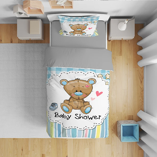 سرویس روتختی مدل خرس تدی 4925 تک نفره 5 تکه