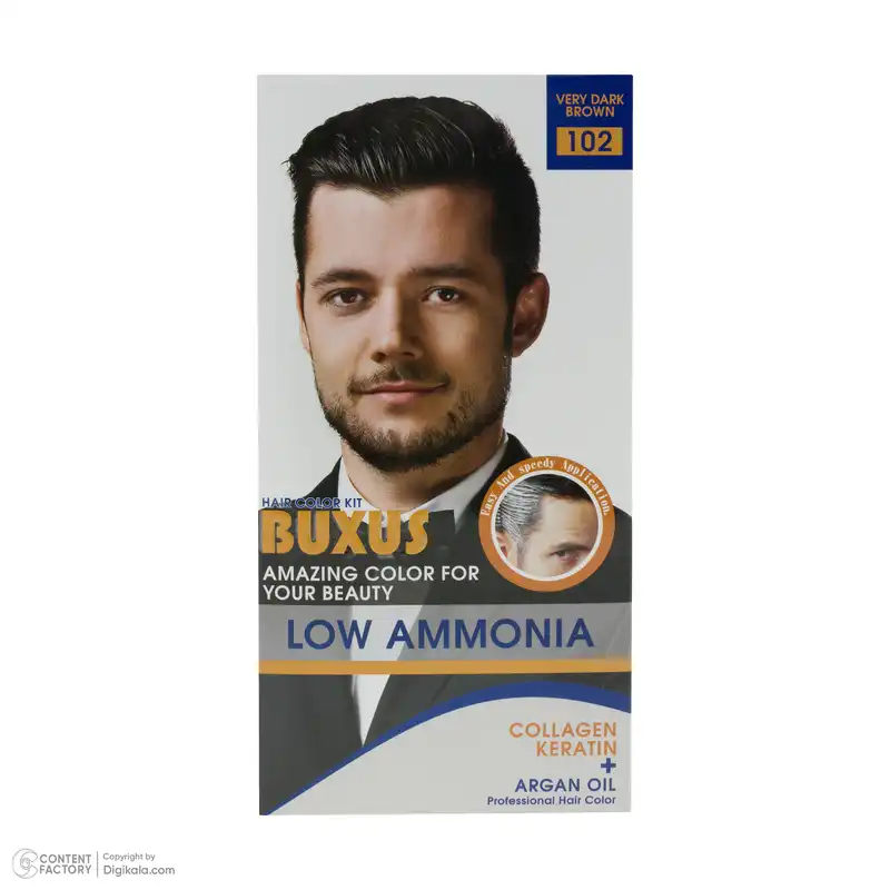 کیت رنگ مو بوکساس شماره 102 حجم 50 میلی لیتر رنگ قهوه ای خیلی تیره