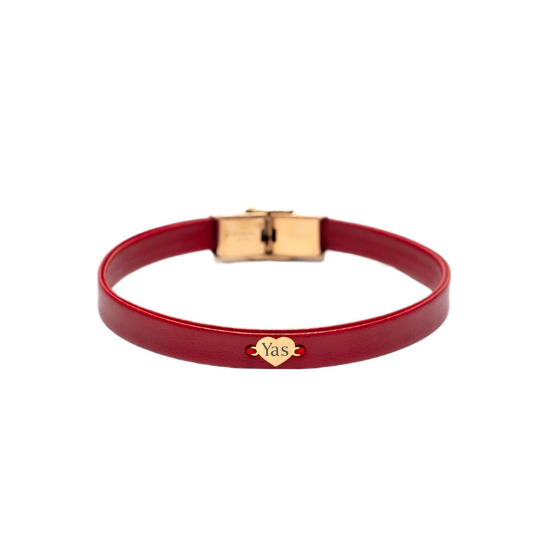 دستبند طلا 18 عیار زنانه الن نار مدل اسم ياس ELN