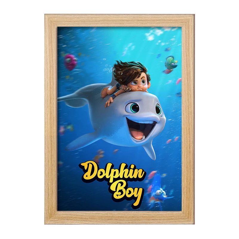 تابلو خندالو مدل انیمیشن پسر دلفینی کد 26713