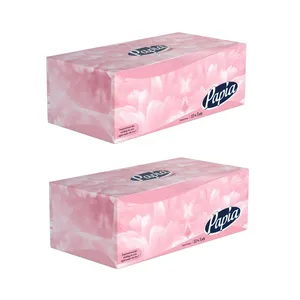 دستمال کاغذی 100برگ پاپیا مدل Roseus مجموعه 2 عددی