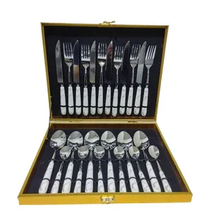 سرویس قاشق و چنگال 24 پارچه مدل ماربل