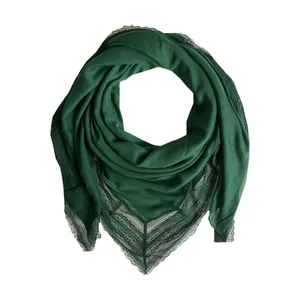 روسری زنانه مدل سوپر نخ حاشیه دانتل 00623