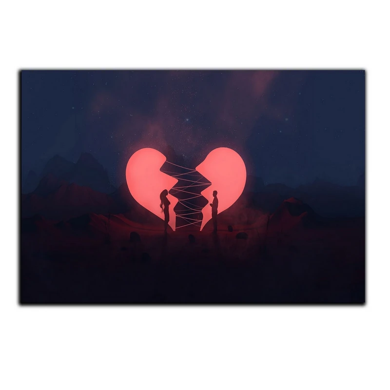 تابلو شاسی بکلیت طرح دل شکسته مدل SH-S5053