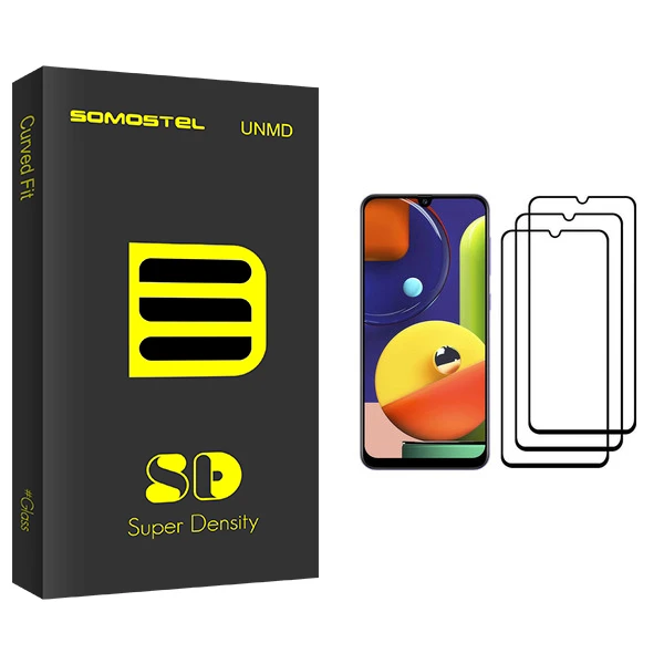 محافظ صفحه نمایش سوماستل مدل Sd Glass مناسب برای گوشی موبایل سامسونگ Galaxy A50s بسته سه عددی