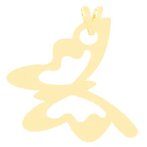 آویز گردنبند طلا 18 عیار زنانه الن نار مدل 3355 طرح پروانه