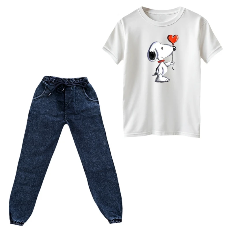 ست تی‌شرت و شلوار پسرانه مدل اسنوپی کد ۳۳