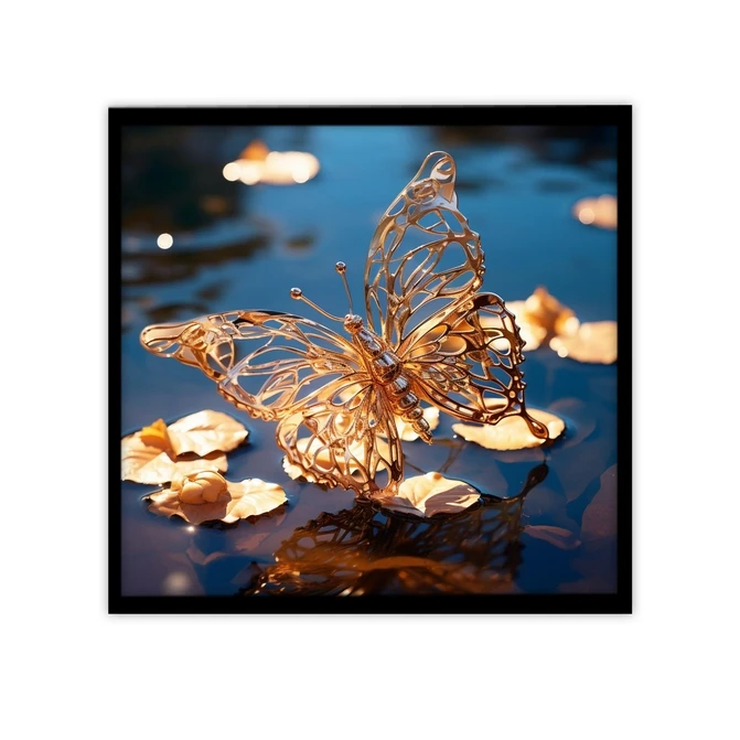 تابلو نوری بکلیت طرح پروانه طلایی مدل B-MID-18776